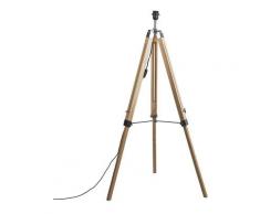 Lampadaire rural bois - Trépied Qazqa Design, Industriel / Vintage, Retro Luminaire interieur