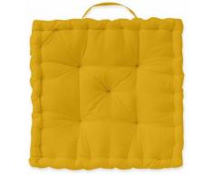 Coussin de sol 40X40X12 Coton - 40 x 40 x 12 - Jaune