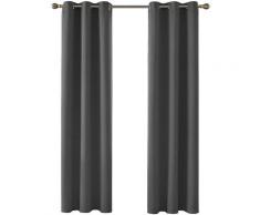 Deconovo Rideaux Occultants Isolant Thermique avec Oeillet pour Décoration Maison Chambre, 2