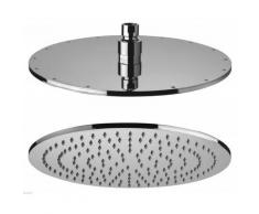 Pommeau de douche rond de 40 cm en laiton chromé anti-calcaire, jointé