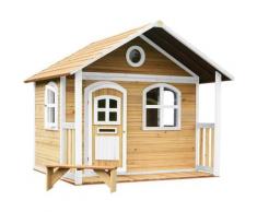Milan Maison Enfant en Bois FSC | Maison de Jeux pour l'extérieur / Jardin en marron & blanc |
