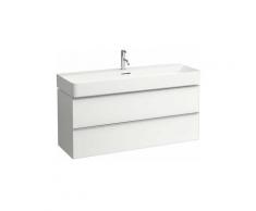 Laufen Space Meuble sous-lavabo pour lavabo 810289, 2 tiroirs, Coloris: Neige (blanc mat)