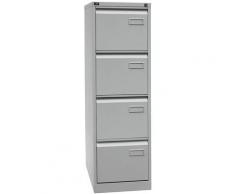 Bisley Classeur pour dossiers suspendus LIGHT, à 1 rangée - 4 tiroirs, format A4 - gris clair |