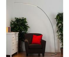 LED Lampadaire à intensité variable 'Danua' en métal pour salon & salle à manger - argenté