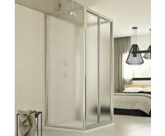 Cabine de douche en forme U pliante verre opaque h 198 mod. Urban Trio P 70x70x70 cm