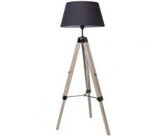 Lampe à Poser Trépied & Lampe de Sol : Hauteur Réglable 103~146 cm, 40 W, Style Nordique, Noir