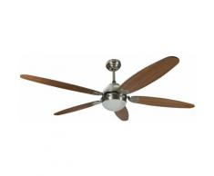 Ventilateur de plafond avec éclairage 5 pales marron 60w