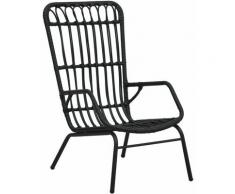 Vidaxl - Chaise de jardin Résine tressée Noir