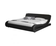 Lit double Alessia – noir 140x190cm