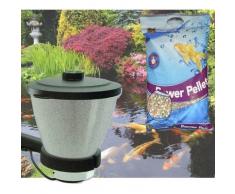 15l d'aliment + Distributeur automatique de nourriture bassin de jardin. Qualité pro