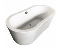 Baignoire ilôt ovale mod. Cleopatra Acrylique Moderne Design 170 x 80 cm Nouveau