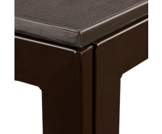 Table jardin carrée à manger, effet optique bois, jardin, balcon, terrasse HlP 74,5x77,5x78cm,