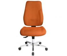 Topstar Chaise pivotante ergonomique - dossier rembourré - habillage orange