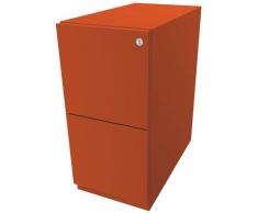 Bisley Caisson roulant Note™, avec 2 tiroirs pour DS, h x l 645 x 300 mm, orange | NW352M7FF603