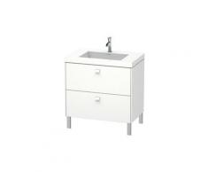 Duravit Brioso meuble lavabo c-collée avec socle sur pied 80,0x48,0 cm, 2 tiroirs, sans trop-plein,