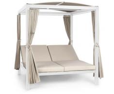 Eremitage Double XL balancelle 2 Pers cadre en acier auvent rideaux