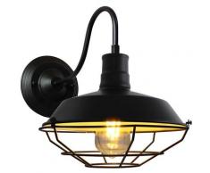 Applique Murale Industrielle Rustique Interieur Cage Lampe Suspension vintage Luminaire pour Maison