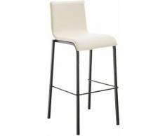 CLP Tabouret Avola cuir plat B78, crème