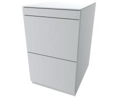 Bisley Caisson fixe Note™, avec 2 tiroirs pour DS, hauteur 704 – 737 mm, avec haut, blanc trafic |