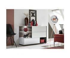 Price Factory - Buffet, bahut, enfilade KLIS trois portes et trois niches. Coloris blanc. Style