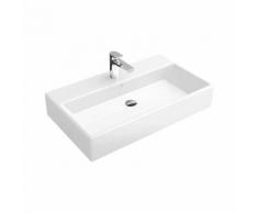 Villeroy und Boch Lavabo Memento 51338G 800x470mm, blanc, sans trop-plein, pour robinet 3 trous,