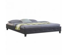Lit double futon pour adulte GOMERA avec sommier king size 180 x 200 cm couchage 2 places / 2