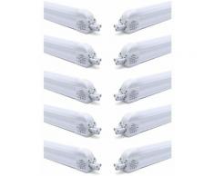 10×Anten T5 120CM Tube LED 16W Tube Plafond LED IP20 avec Réglette Complète Blanc Froid 6000K