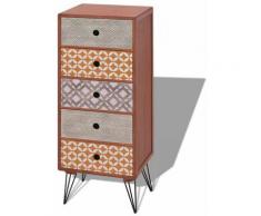 Buffet bahut armoire console meuble de rangement de rangement avec 5 tiroirs marron - Marron