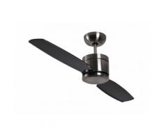 Pepéo - Ventilateur de plafond Turno Chrome Noir cm 132x34x132 Pepeo GmbH 132201303
