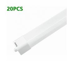 20X ANTEN Réglette Tube LED 0.6m 18W 6000K 1800LM Blanc Froide Luminaire d'intérieur