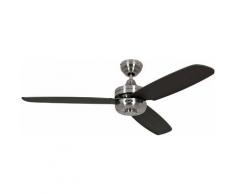 Ventilateur de plafond NIGHT FLIGHT - Ø hélice 1320 mm - bois Wengé / chrome brossé