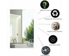 Sifree - Miroir LED Salle de Bain Miroir 60*80cm Anti-brouillard avec Eclairage