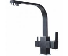 Auralum Mitigeur de Cusine 360 Rotatif avec Robinetterie Purification de lEau Couleur Noir