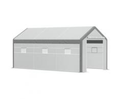 Serre de jardin tunnel surface sol 18 m² 6L x 3l x 2,8H m châssis tubulaire renforcé acier 2 portes