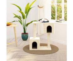 Asupermall - Arbre a chat avec griffoirs en sisal Creme 60 cm