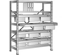 Certeo - Rayonnage emboîtable pour dossiers suspendus - hauteur 1920 mm, châssis à 3 rangées
