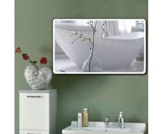 Miroir salle de bain avec éclairage miroir LCD pour salle de bain 1200*700 mm