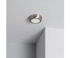 Plafonnier LED Rond Design 6W Silver Downlight Blanc Chaud 2800K - 3200K