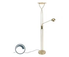 QAZQA mallorca - LED Dimmable Lampadaire avec lampe de lecture Moderne variateur inclus - 1 lumière