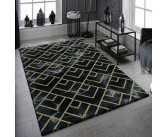 SQUARE - Tapis Marbre à Carré - Doré 140 x 200 cm