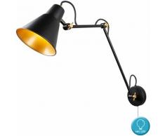 Etc-shop - Applique chambre à coucher éclairage spot lampe de lecture or mobile dans un ensemble