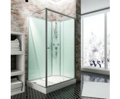 Cabine de douche intégrale avec porte coulissante, verre 5 mm, cabine de douche complète Ibiza,