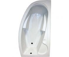 Baignoire FANY - Baignoire d'angle 160x90cmD - ABS et Acryl renforcé 3mm - Blanc
