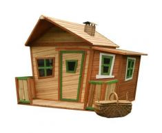 Lisa Maison Enfant en Bois FSC | Maison de Jeux pour l'extérieur / Jardin en marron & vert |