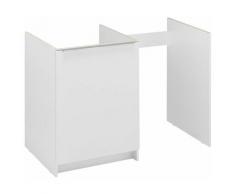 Moderna - Meuble cuisinette BOREALE ou CADETTE melamine 1 etagere 1 porte blanc largeur 120 cm