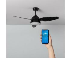 Ventilateur de Plafond LED Smart WiFi New Industriel CCT Sélectionnable 65W Noir Sélectionnable