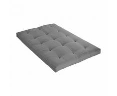 Terre De Nuit - Matelas futon gris clair en coton 140x190 - Gris