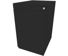 Bisley Caisson fixe Note™, avec 2 tiroirs pour DS, hauteur 704 – 737 mm, avec haut, noir |