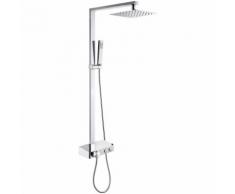Système de douche combiné thermostatique NT7025 avec flexible et douchette à main - avec ou sans