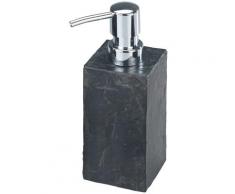 Distributeur Savon Liquide, Slate Rock, effet ardoise, Capacité 250 ml, Polyrésine, 8,8x16x6,5 cm,